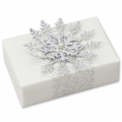 Sheep milk soap 150g "present", Christmas Rose White 