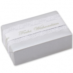 Sheep milk soap 150g "present", Christmas rose silver 