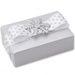 Sheep milk soap 150g "present", Christmas rose silver 