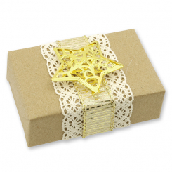 Schafmilchseife eckig 150g"Geschenkpäckchen", Zirbe 