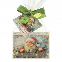 Schafmilchseife eckig 150g Eisenkraut "Weihnachtszauber-Motiv 10" in Cello 