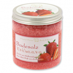 Bath salt 300g in a container modern, strawberry 