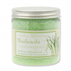 Bath salt 300g in a container classical, lemongras 
