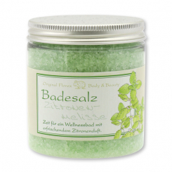 Bath salt 300g in a container classical, lemon balm 