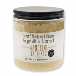 Bath salt 300g with label "Love for tradition", Almond oil 
