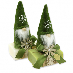 Sheep milk soap 100g decorated with a gnome, Classic/verbena 