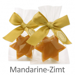 Sheep milk soap star 20g, in a cellophane, Tangerine-cinnamon 