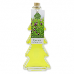 Dusch- und Schaumbad mit biologischer Schafmilch 200ml im Tannenbaumglas modern, Eisenkraut 